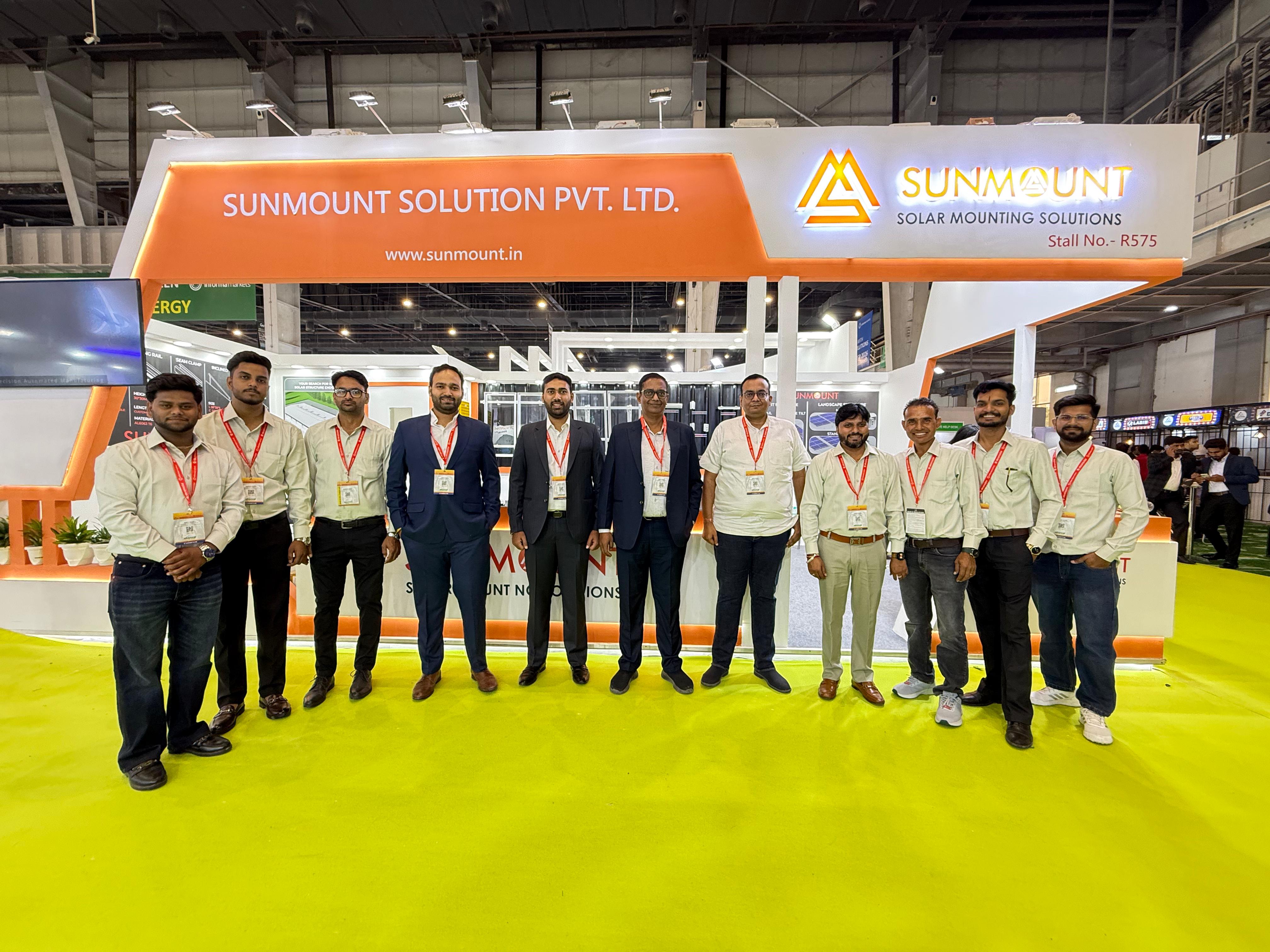 SunMount team at a solar energy exhibition